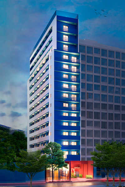 Fachada do empreendimento Nurban Vila Buarque, em Vila Buarque, São Paulo